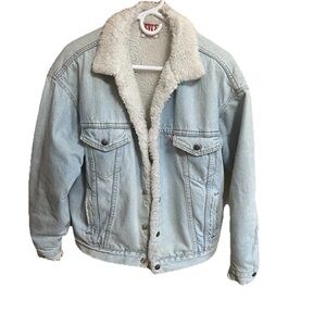 Vintage Levi’s 70609 Sherpa Denim Trucker Jacket Size M USA
